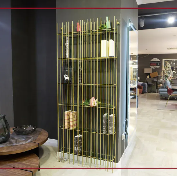 libreria metrica in metallo di mogg design finitura oro saldi estivi casarredo caiazzo saldi invernali san giorgio ionico black friday taranto mobili design occasione outlet arredamento interni prezzi bassi ikea