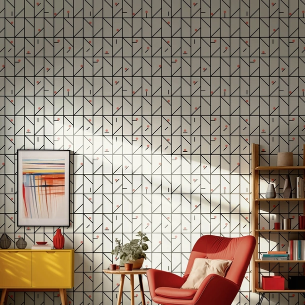 Carta da parati Balance Lines di Spaghetti Wall