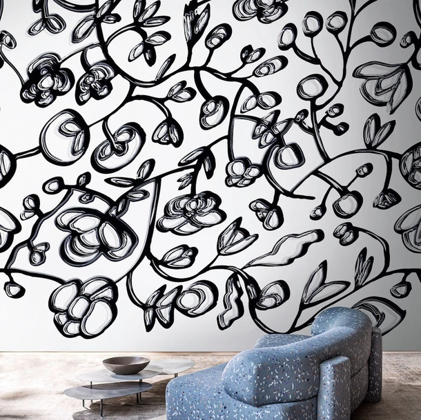 Carta da parati Blooming di Spaghetti Wall