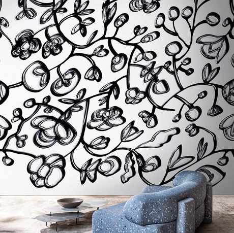 Carta da parati Blooming di Spaghetti Wall