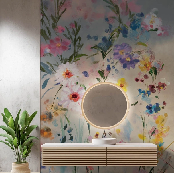 Carta da parati Flowering di Spaghetti Wall