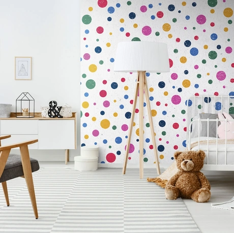Carta da parati Happy Dots di Spaghetti Wall