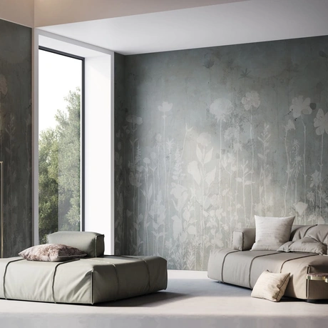 Carta da parati a fiori in stile grunge Tear di Instabilelab