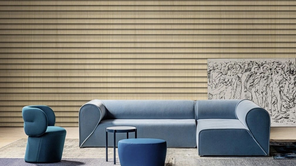 Carta da parati Wooden Stripes di Spaghetti Wall