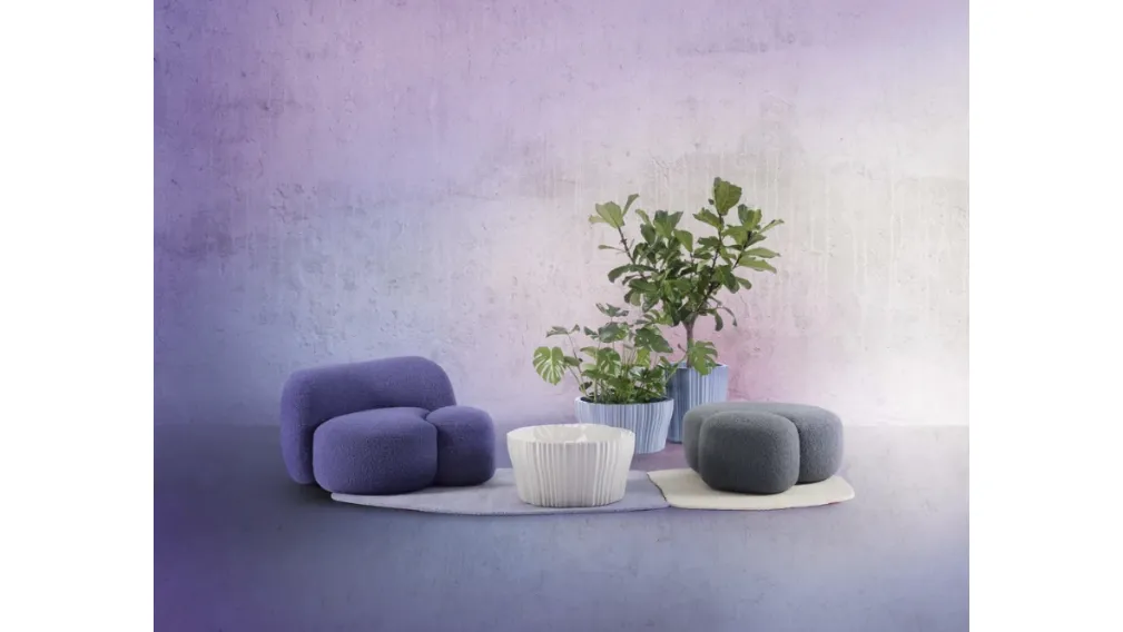 Pouf in tessuto Aaland di Kartell