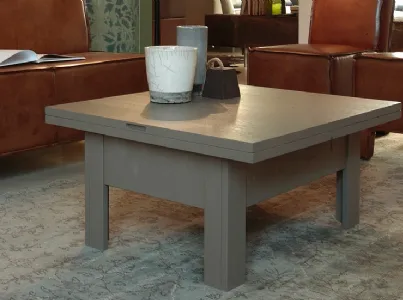 Tavolino allungabile in legno laccato tortora Fast di Devina Nais moderno