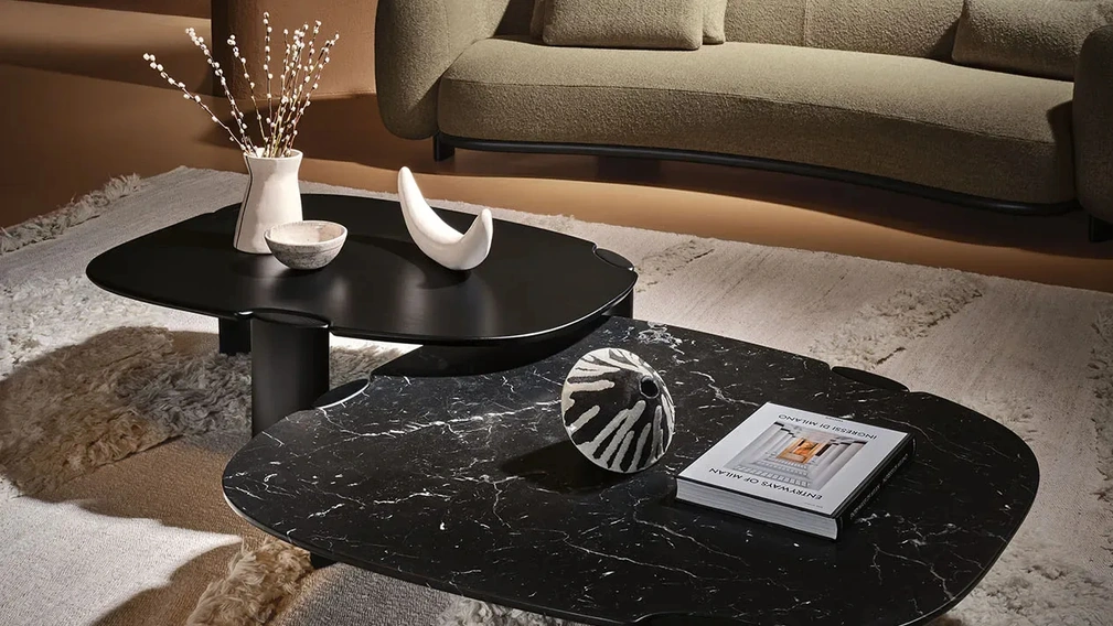 Tavolino Inlay in marmo o legno massello di Nature Design