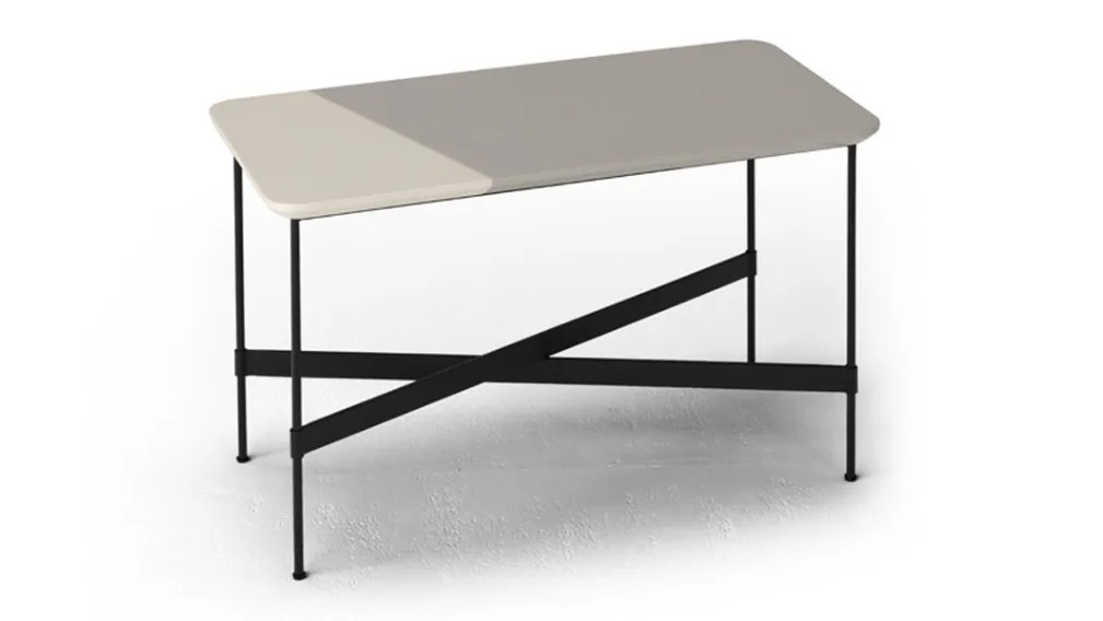 Tavolino Passion rettangolare in legno laccato e ferro di Dienne Salotti