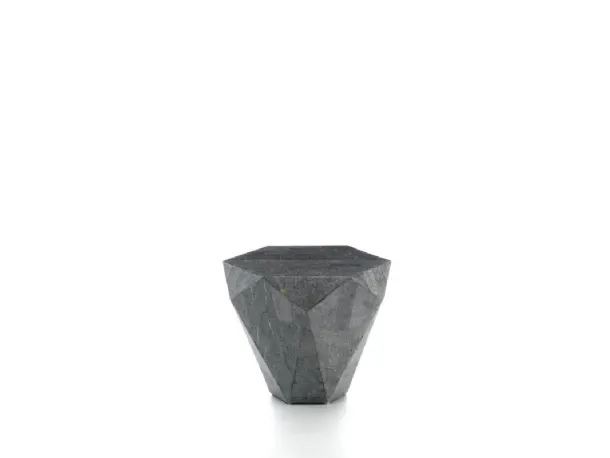 Tavolino Diamond Small in pietra fossile di Stones