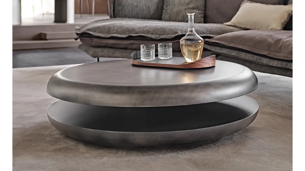 Tavolino in legno finitura brushed Grey Yo-Yo Brushed di Cattelan Italia