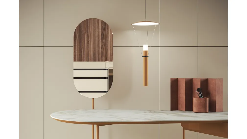 Lampada LED ricaricabile a sospensione in metallo Go Luce di Ronda Design