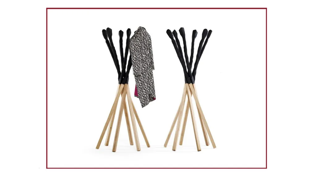 appendiabiti match di mogg in legno  tinto nero e olio naturale casarredo caiazzo saldi outlet arredamento interni san giorgio ionico casarredo ciazzo saldi black friday san giorgio ionico prezzi bassi taranto interior design interiors