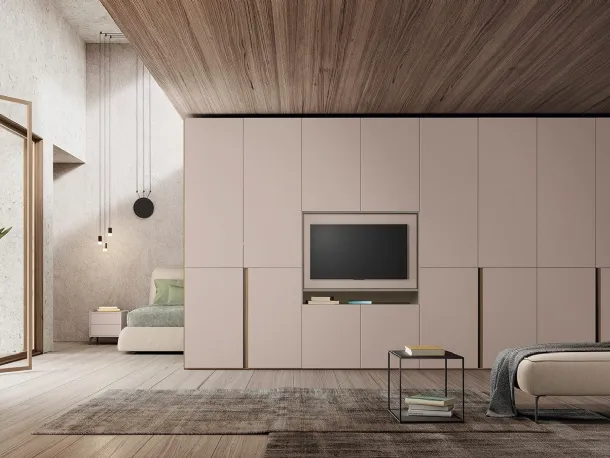 Armadio con ante battenti e vano porta TV Golf W10 di Colombini Casa