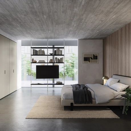 Armadio Trail con anta cannettata di Sangiacomo