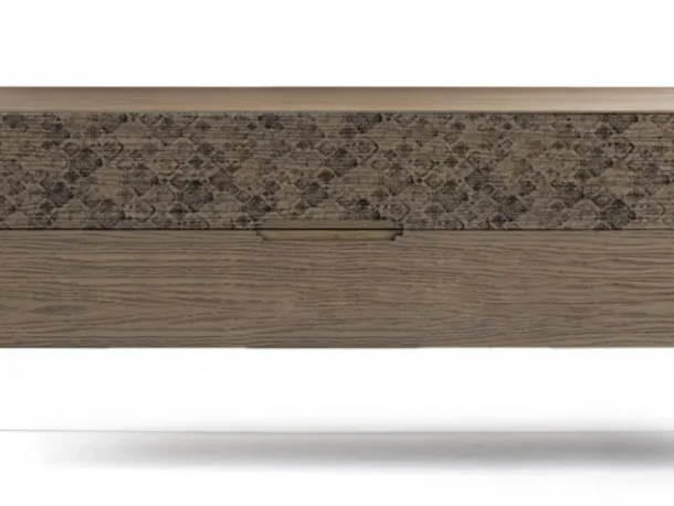 Comò Icon's 101 Damasco in legno con stampa decorativa di Devina Nais