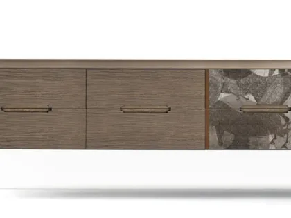 Comò Icon's 102 Iliade V05 in legno con stampa decorativa di Devina Nais