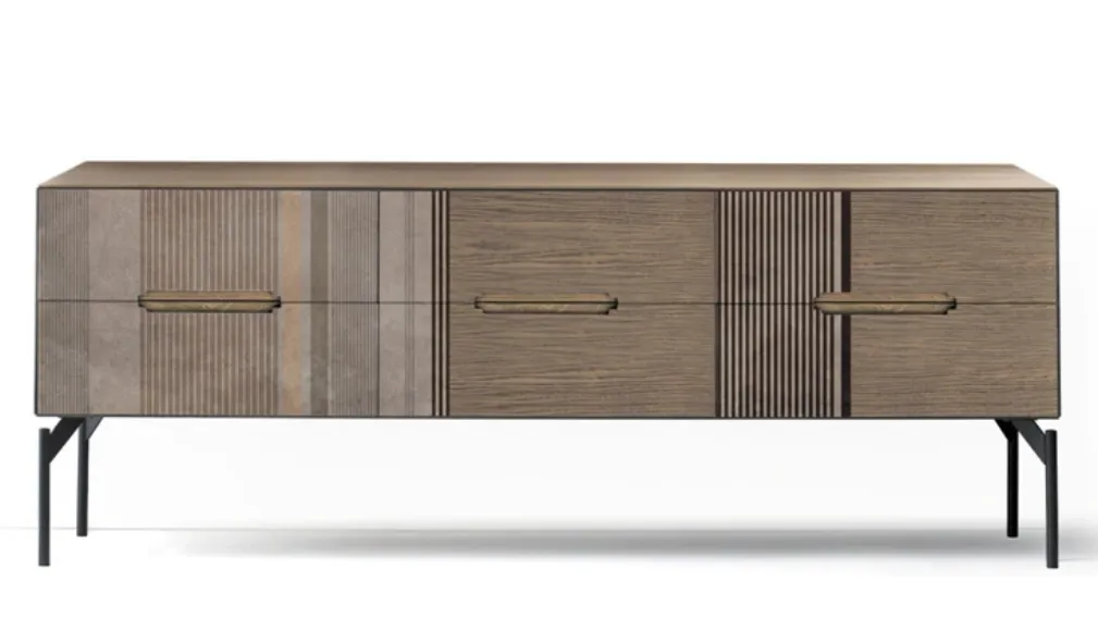 Comò Icon's 102 New Decò V02 in legno con stampa decorativa di Devina Nais