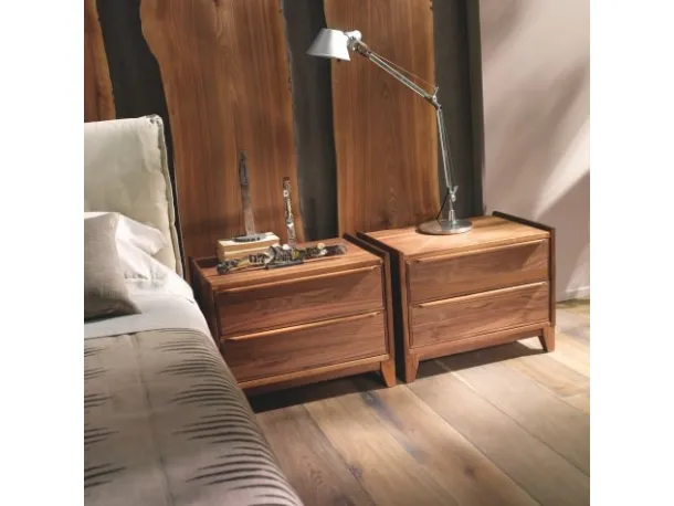 Comodino Leonardo L100 in legno massello di Arte Brotto