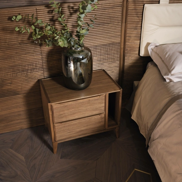 Comodino Leonardo L185L in noce di Arte Brotto