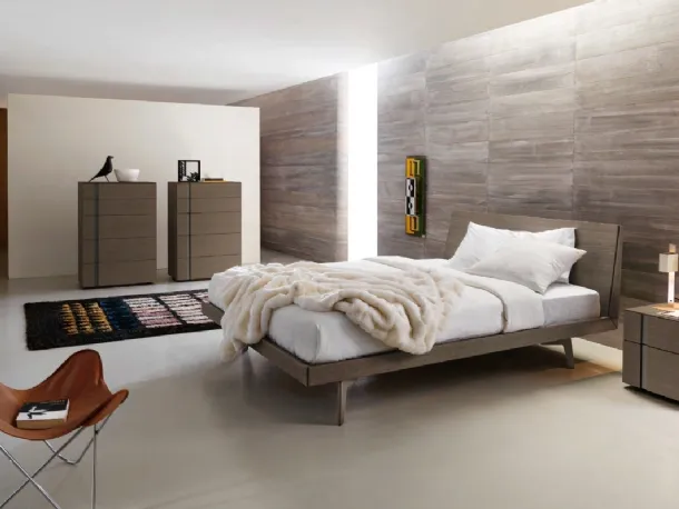 Letto Febo 1|0 in legno con testiera di Sangiacomo
