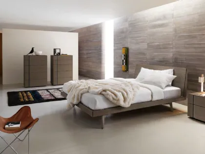 Letto Febo 1|0 in legno con testiera di Sangiacomo
