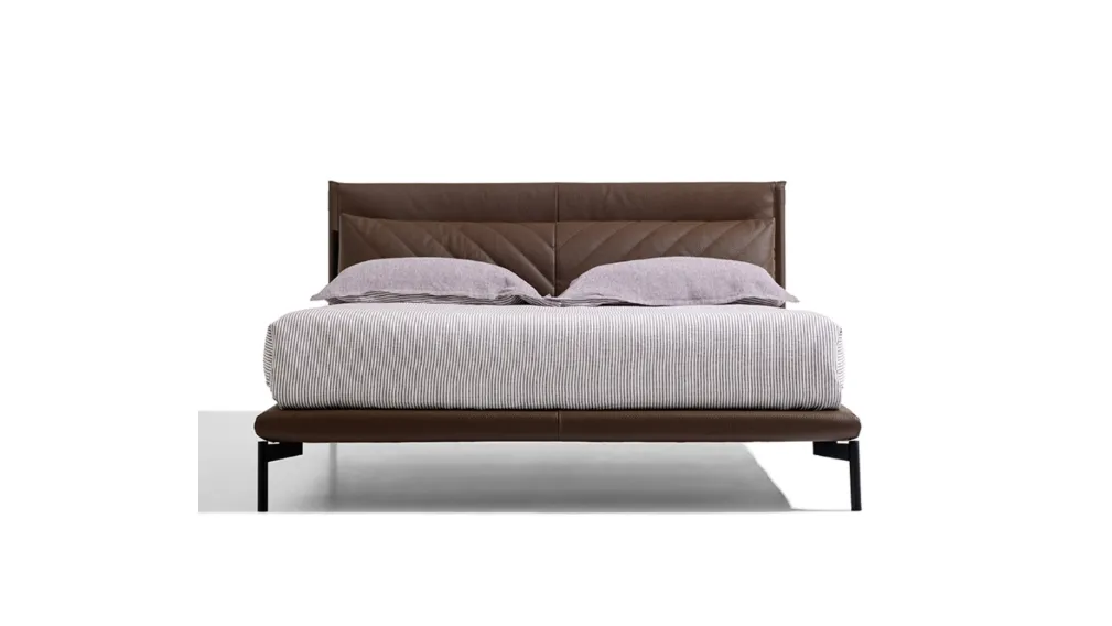 Letto in pelle Nebbia di Alto