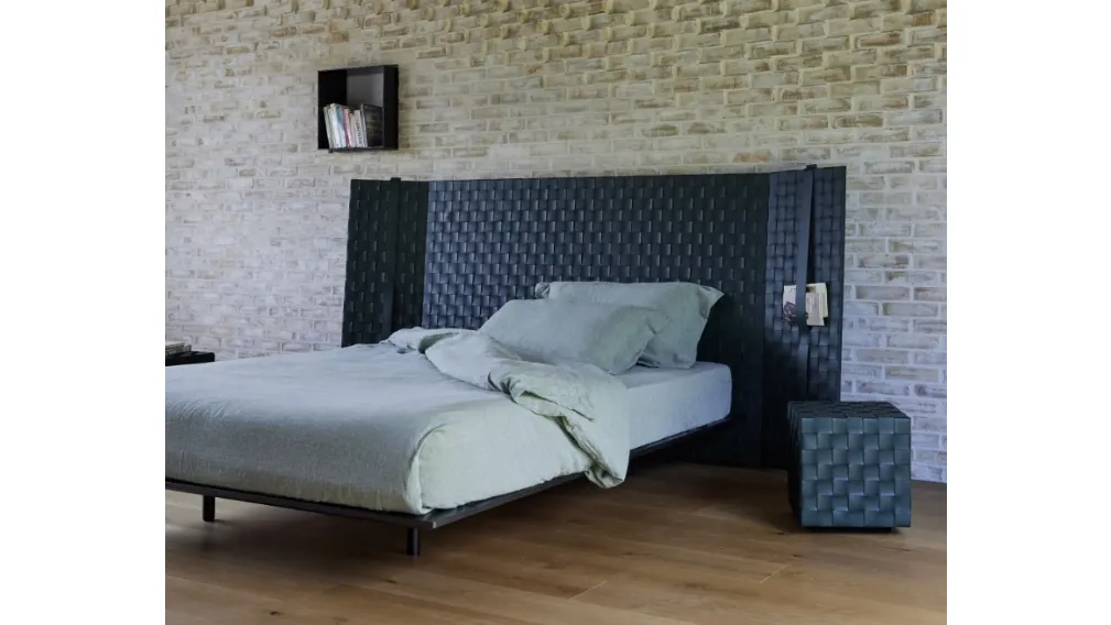 Letto con testiera in pelle Ortodosso di Alto