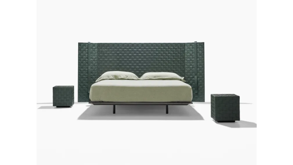 Letto con testiera in pelle Ortodosso di Alto