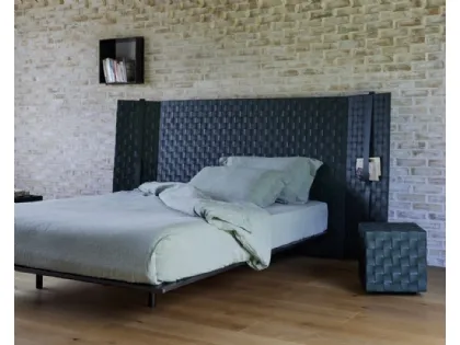Letto con testiera in pelle Ortodosso di Alto