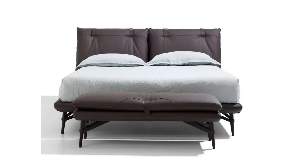 Letto matrimoniale in pelle Otto di Alto