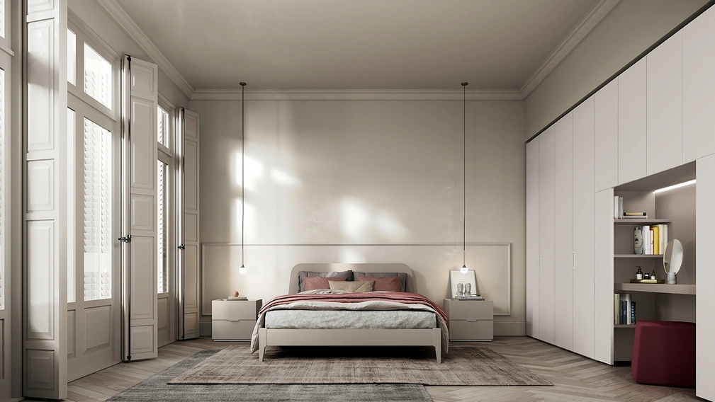 Letto con testiera Virgo di Colombini Casa