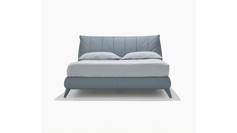 Letto Virgola in pelle di Alto