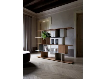 Libreria bassa di legno #furniture #design #home #shopping #sora #italy