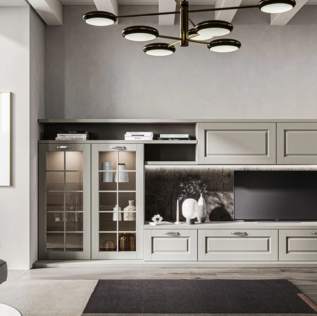 Parete Attrezzata Living Asolo in massello di frassino di Arredo3