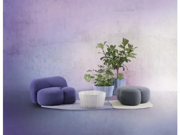 Poltrona di design in tessuto Aaland di Kartell
