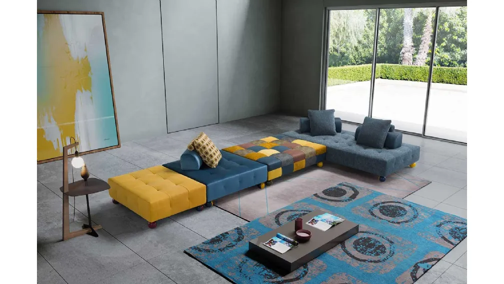 Divano componibile di design in tessuto L'Ego di Egoitaliano