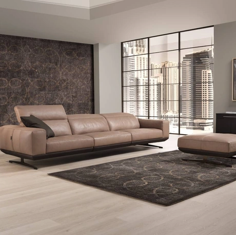 Divano lineare in pelle Gloria di Egoitaliano