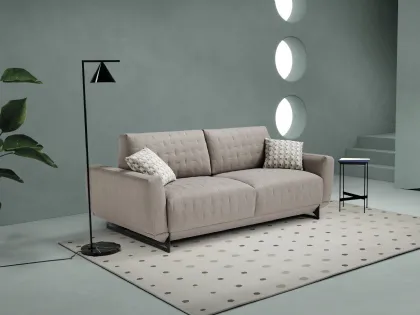 Divano letto in tessuto trapuntato imbottito Skin di Dienne Salotti