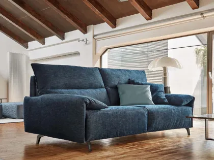 Divano Letto in tessuto Stelvio Comfort di Rosini Divani