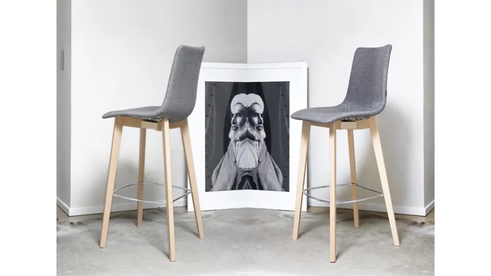 Sgabello Natural Zebra Pop di Scab Design