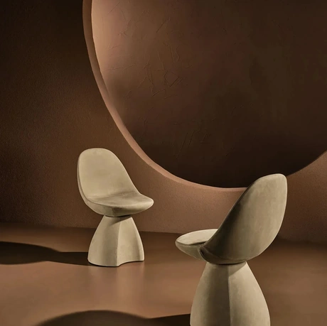 Sedia Nest rivestita in Nabuk di Nature Design