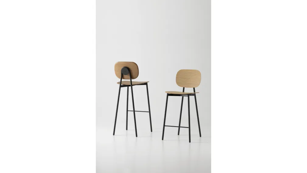 Sgabello Tata Young 6 Impiallacciato di Pointhouse