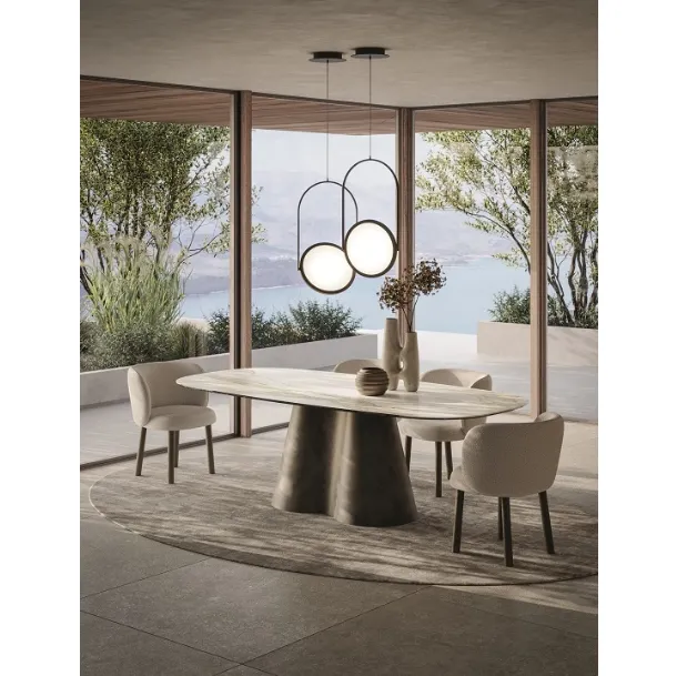 Sedia Shanti in tessuto imbottito di Ronda Design