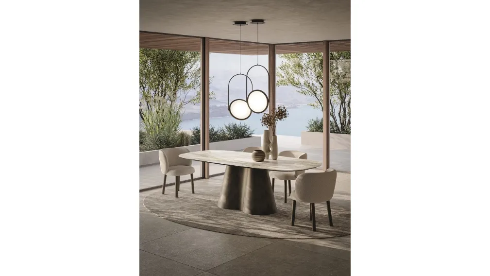 Sedia Shanti in tessuto imbottito di Ronda Design