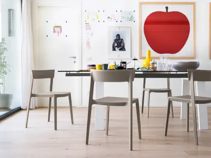 Sedia in plastica impilabile Skin di Calligaris