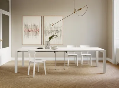 Tavolo allungabile in laminato con struttura in metallo verniciato Long Island di Arredo3