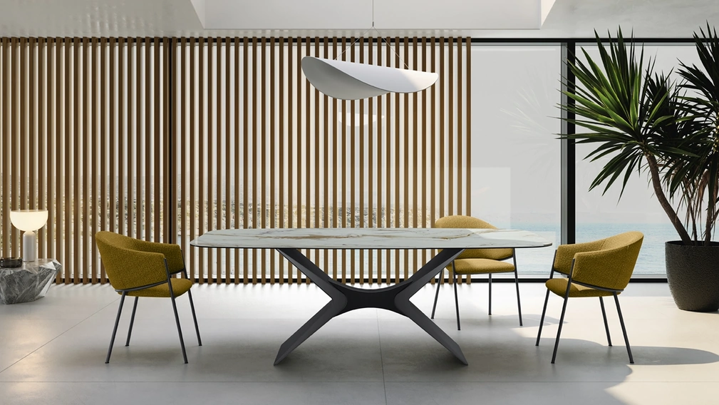 Tavolo Atlas con top in ceramica di Stones