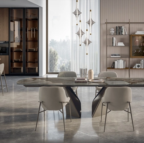 Tavolo in SuperMarmo Kaleido di Bontempi