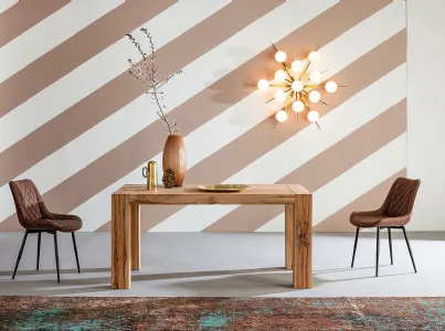 Tavolo allungabile Mini Brooklyn in Rovere massello laccato di Devina Nais
