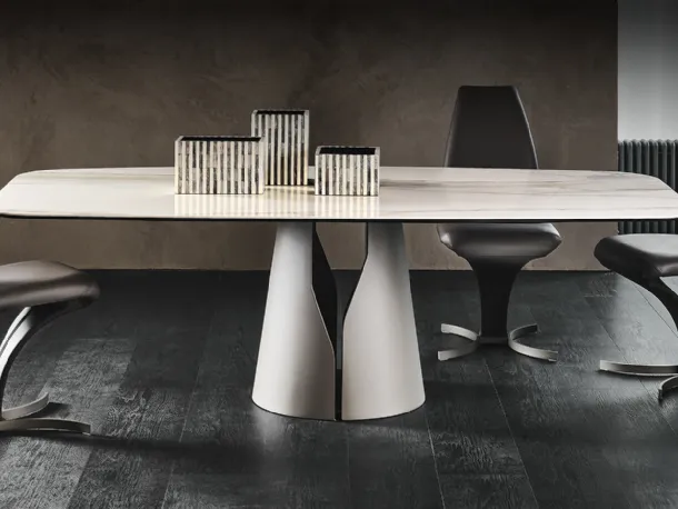 Tavolo con piano in ceramica Giano Keramik di Cattelan Italia